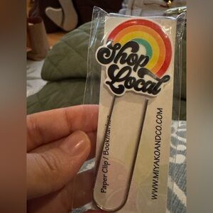 Shop Local Rainbow Bookmark/ Paper Clip